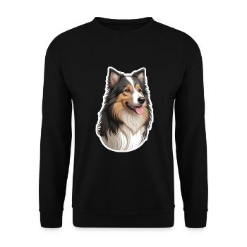 Collie - Unisex Sweatshirt - black - Front - Alina (178cm) & Michal (187cm)