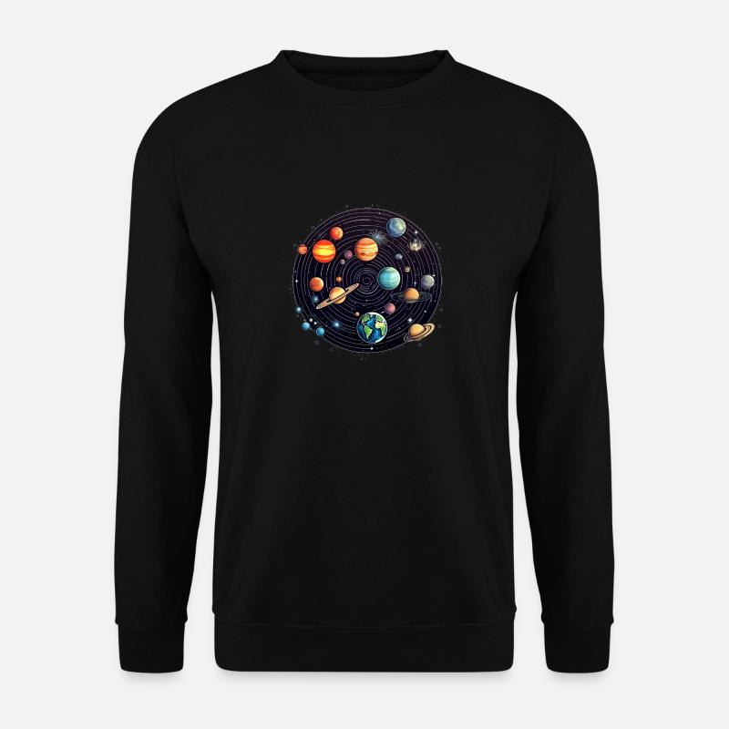 Universum Sonne Sonnensystem Galaxie Sterne - Unisex Pullover - Schwarz