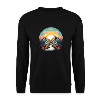 Andere Welten im Großen Universum und einer Sonne - Unisex Pullover - Schwarz - Vorne - Alina (178cm) & Michal (187cm)
