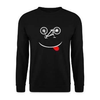 Mountain bike MTB bike cyclist gift - Unisex Sweatshirt - black - Front - Alina (178cm) & Michal (187cm)