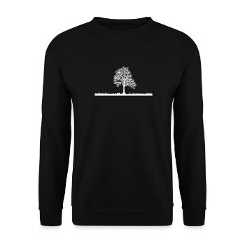 Baum - Unisex Pullover - Schwarz - Vorne - Alina (178cm) & Michal (187cm)