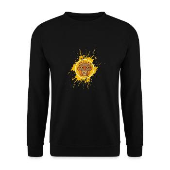 TIKI (yellow) - Unisex Sweatshirt - black - Front - Alina (178cm) & Michal (187cm)