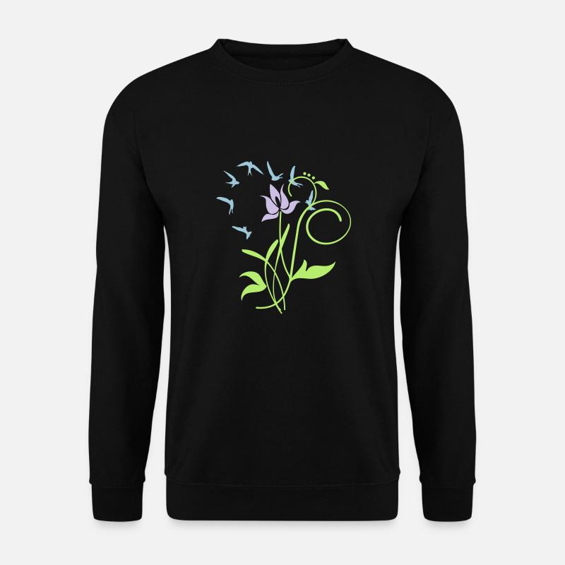 Orchidee / orchid (2c) - Unisex Pullover - Schwarz