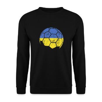 Ukraine Soccer Ball Fußball - Unisex Pullover - Schwarz - Vorne - Alina (178cm) & Michal (187cm)