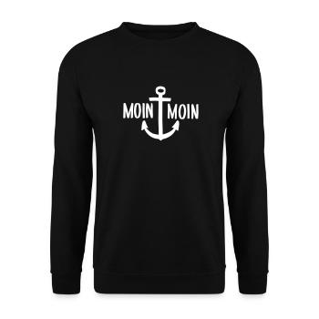 V6 Moin Moin Anchor w - Unisex Sweatshirt - black - Front - Alina (178cm) & Michal (187cm)