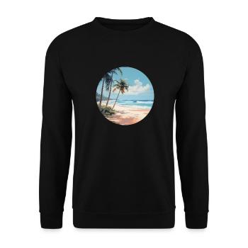 Discover the sunny side of the beach feeling - Unisex Sweatshirt - black - Front - Alina (178cm) & Michal (187cm)