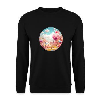 Traumhafte Entdeckungen: Kreative Abenteuer - Unisex Pullover - Schwarz - Vorne - Alina (178cm) & Michal (187cm)