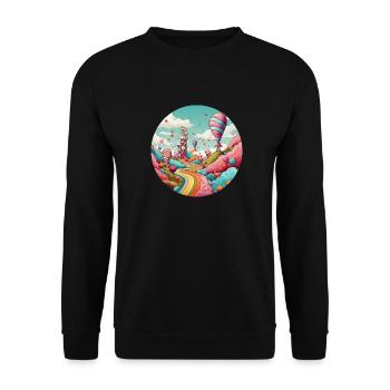 Voyage fantastique: un style unique - Sweat-shirt Unisexe - noir - Devant - Alina (178cm) & Michal (187cm)