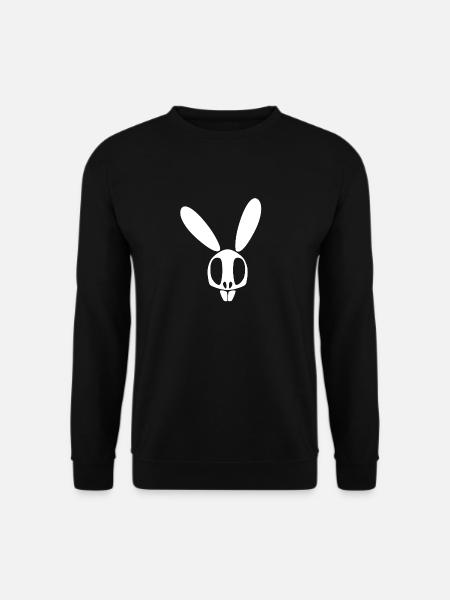 Bunnyskull Weiß - Unisex Pullover - Schwarz