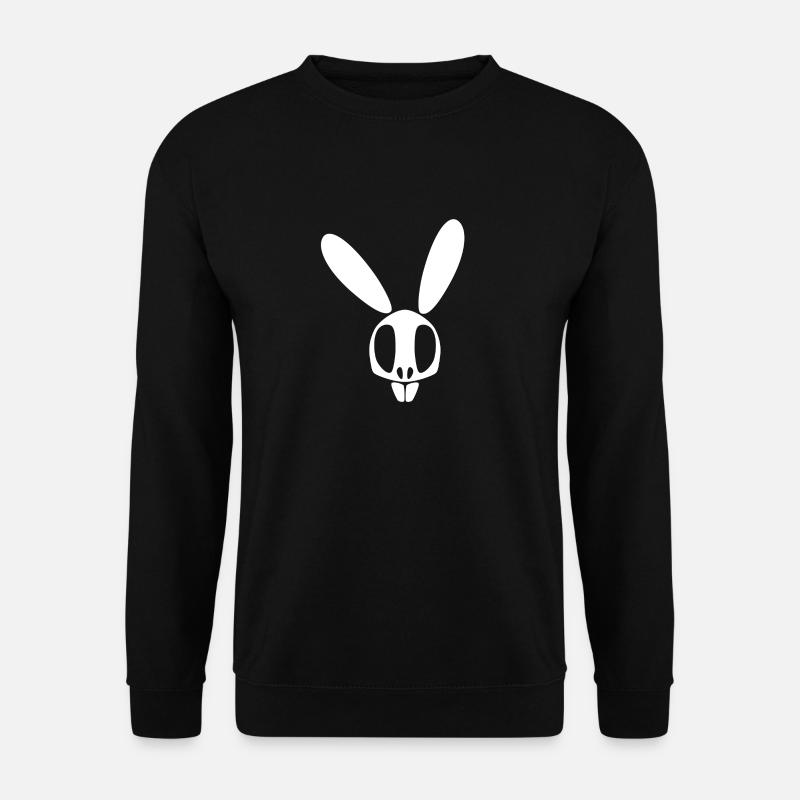 Bunnyskull White - Unisex Sweatshirt - black