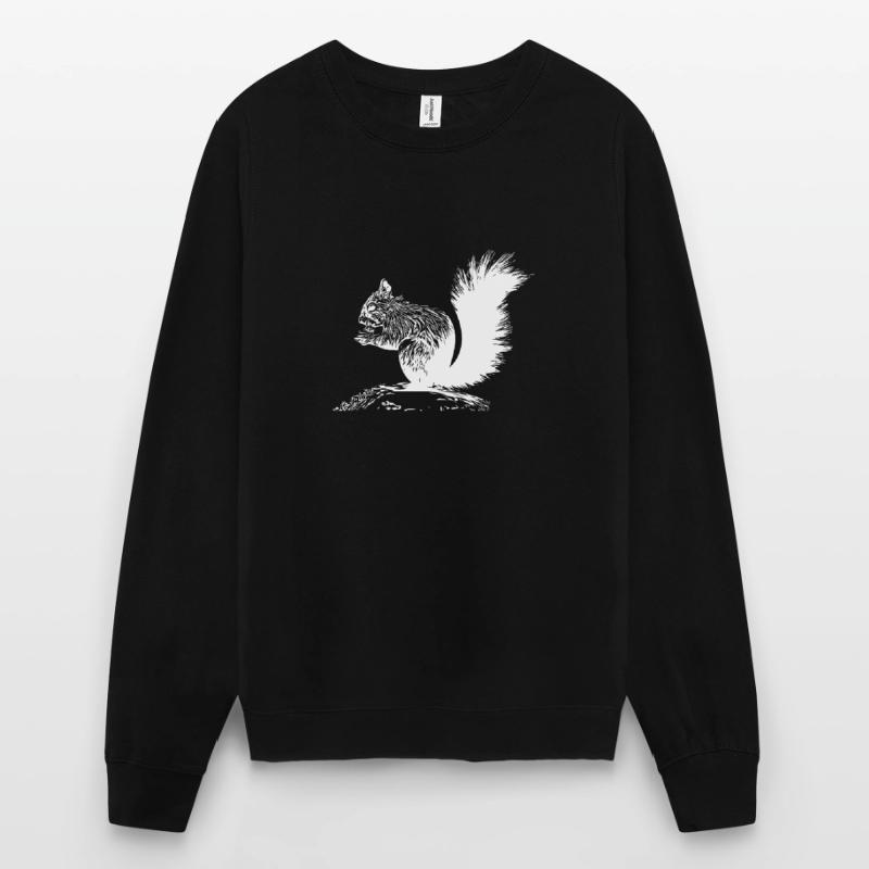 Drolliges Eichhörnchen mit einer Nuss Unisex Pullover