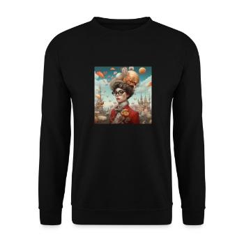 Contemporary 4 - Unisex Sweatshirt - black - Front - Alina (178cm) & Michal (187cm)