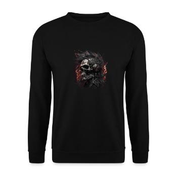 Cyborg Zombie Skull Disc Jockey - Unisex Sweatshirt - black - Front - Alina (178cm) & Michal (187cm)