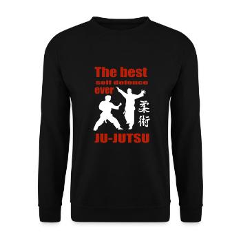 Ju Jutsu Self Defense T Shirt - Unisex Sweatshirt - black - Front - Alina (178cm) & Michal (187cm)