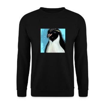 Pinguin - Unisex Pullover - Schwarz - Vorne - Alina (178cm) & Michal (187cm)