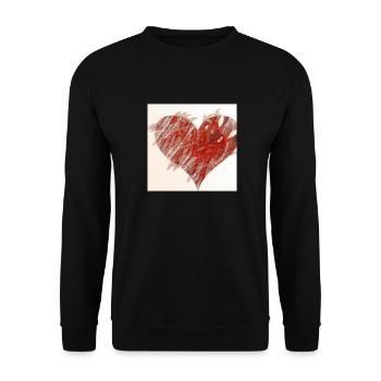 Valentinstag - Unisex Pullover - Schwarz - Vorne - Alina (178cm) & Michal (187cm)