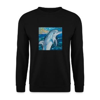 Defin - Unisex Pullover - Schwarz - Vorne - Alina (178cm) & Michal (187cm)
