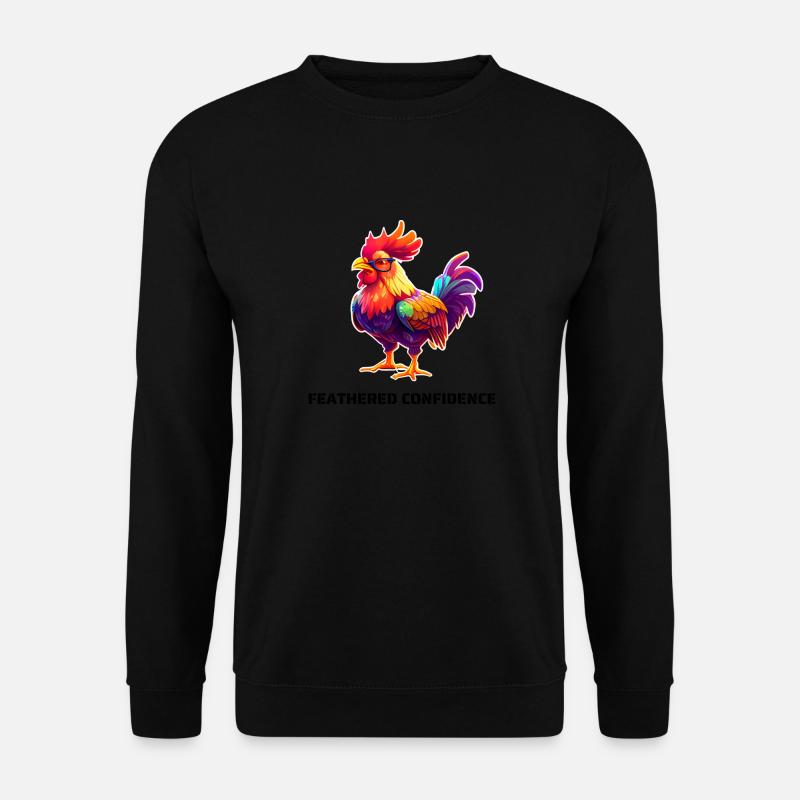 FEATHERED CONFIDENCE - Unisex Sweatshirt - black
