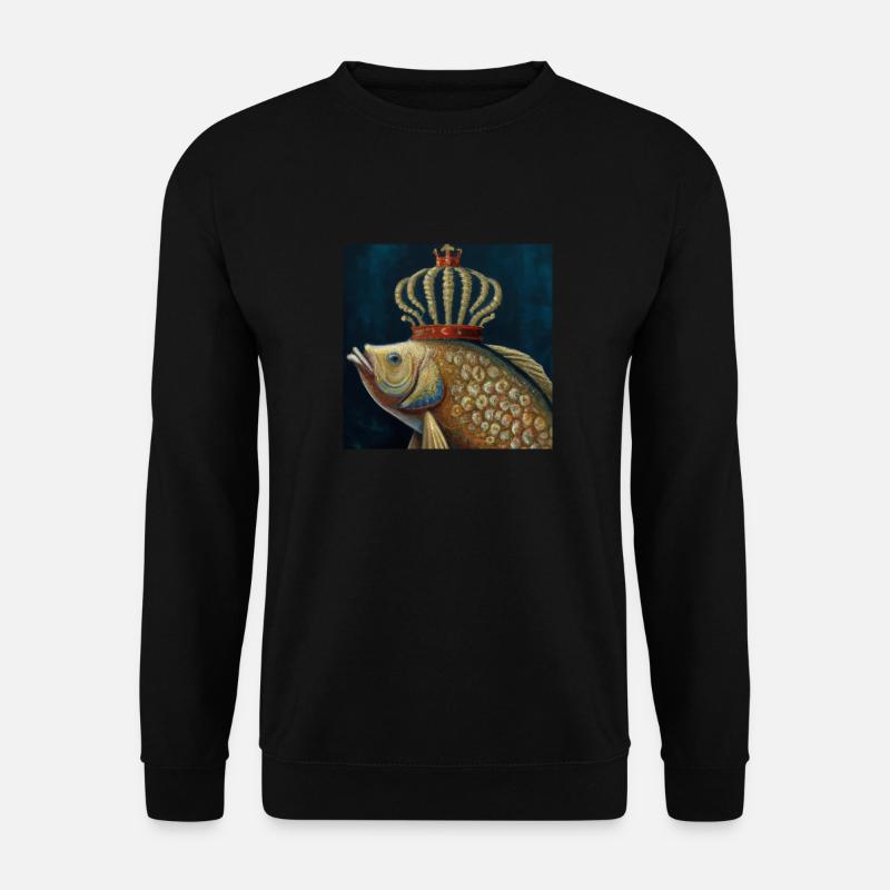 Gekrönter Goldfisch - Unisex Pullover - Schwarz