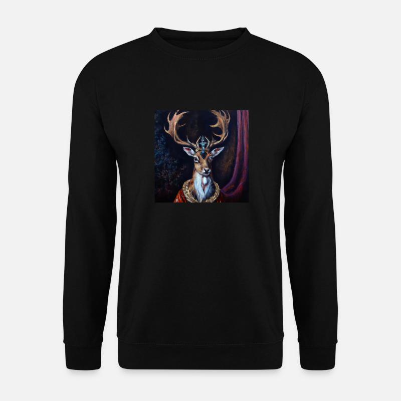 Der Hirschkönig - Unisex Pullover - Schwarz