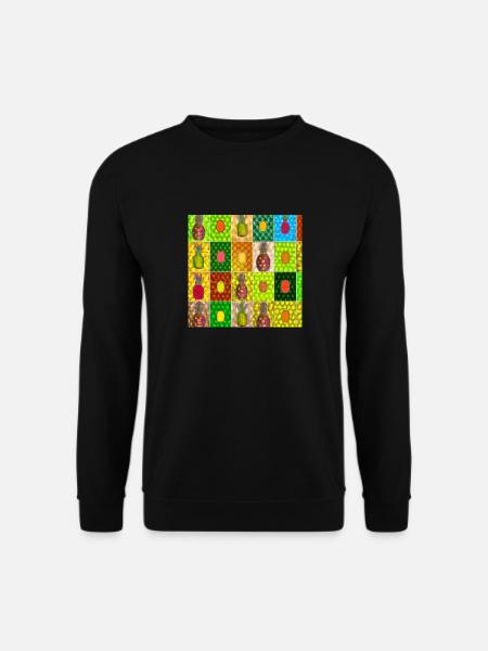 Tropical Fruits Mosaic - Unisex Sweatshirt - black