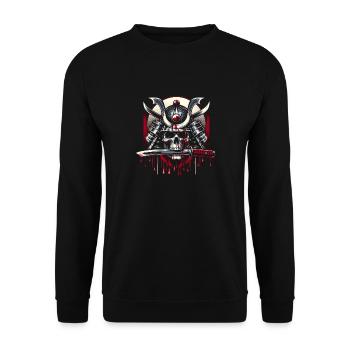 Samurais letztes Gefecht - Unisex Pullover - Schwarz - Vorne - Alina (178cm) & Michal (187cm)