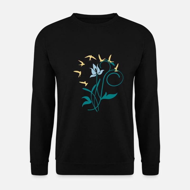 Orchidee / orchid (2c) - Unisex Pullover - Schwarz