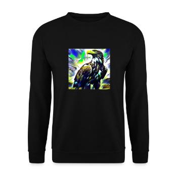 Adler - Unisex Pullover - Schwarz - Vorne - Alina (178cm) & Michal (187cm)