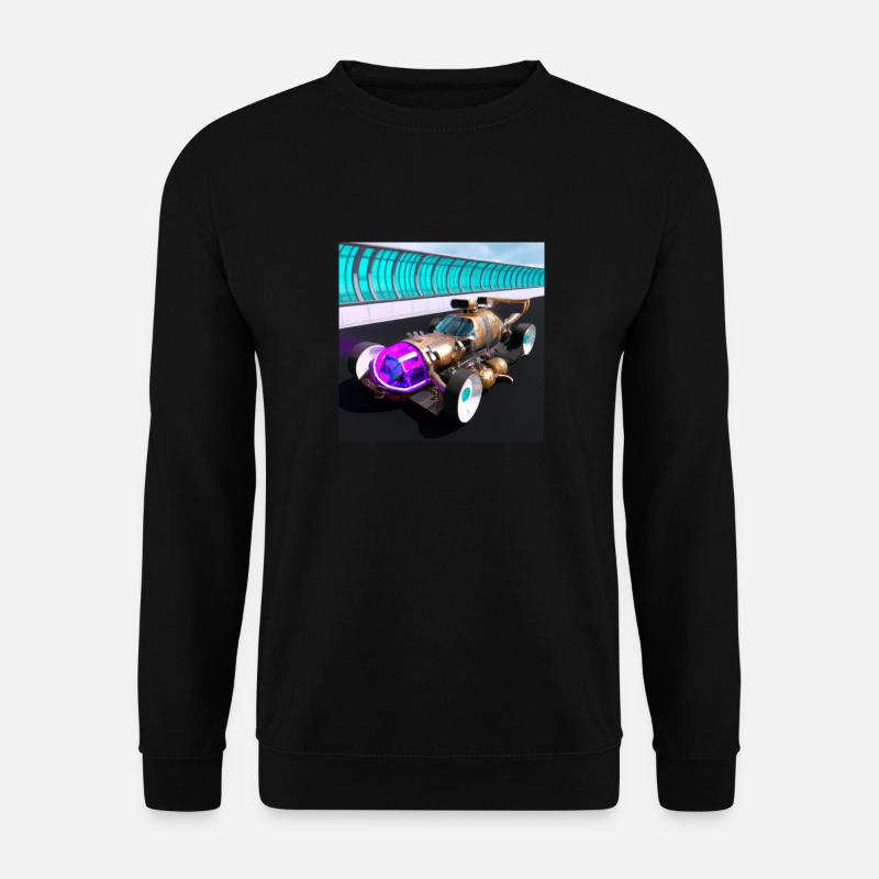 Steampunk im Synthwave-Stil 2 - Unisex Pullover - Schwarz