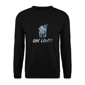 Gin lover a drink is always good - Unisex Sweatshirt - black - Front - Alina (178cm) & Michal (187cm)