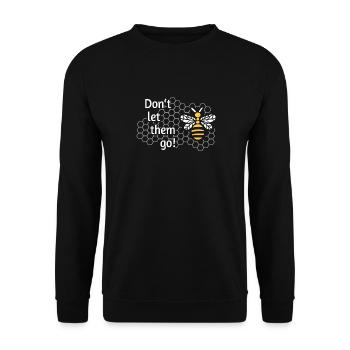 Save the Bees - Save the Bees - Unisex Sweatshirt - black - Front - Alina (178cm) & Michal (187cm)