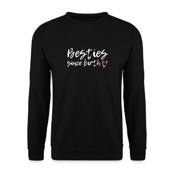 Besties / Best friends - Unisex Pullover - Schwarz - Vorne - Alina (178cm) & Michal (187cm)
