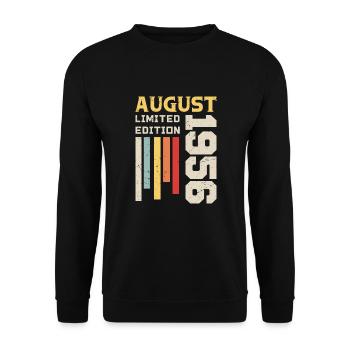 August 1956 - Birthday Gift August 1956 August - Unisex Sweatshirt - black - Front - Alina (178cm) & Michal (187cm)