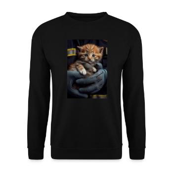 Dispatcher, Jedes Leben ist wichtig - Unisex Pullover - Schwarz - Vorne - Alina (178cm) & Michal (187cm)