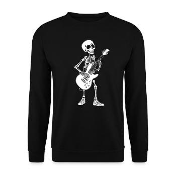 Guitare squelette Guitare électrique Guitariste rocker - Sweat-shirt Unisexe - noir - Devant - Alina (178cm) & Michal (187cm)