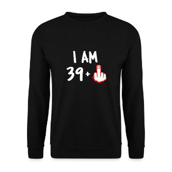 40 ans cadeau d'anniversaire T-shirt drôle - Sweat-shirt Unisexe - noir - Devant - Alina (178cm) & Michal (187cm)