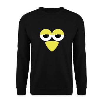 Yeux avec bec - Sweat-shirt Unisexe - noir - Devant - Alina (178cm) & Michal (187cm)