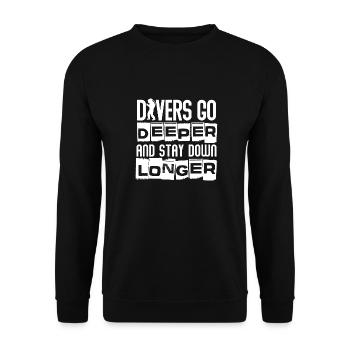 Les plongeurs vont plus loin et restent plus longtemps - Sweat-shirt Unisexe - noir - Devant - Alina (178cm) & Michal (187cm)