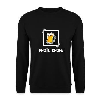 photo chope - Sweat-shirt Unisexe - noir - Devant - Alina (178cm) & Michal (187cm)