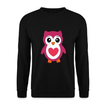 Valentines Pink Heart, Valentine's Day - Unisex Sweatshirt - black - Front - Alina (178cm) & Michal (187cm)