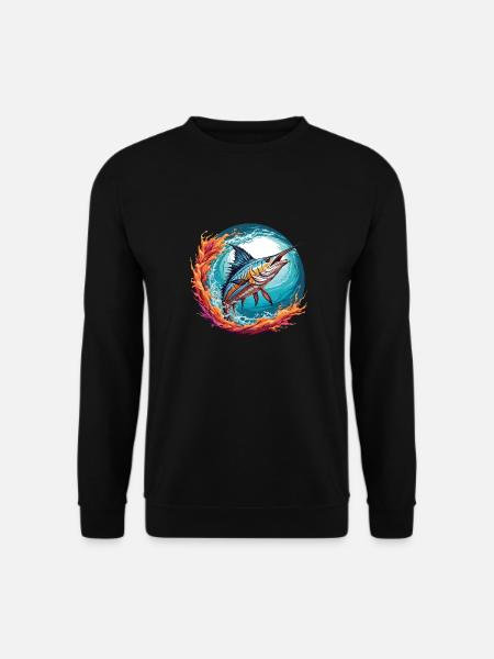 Jumping Marlin Pêche en haute mer Pêche en haute mer - Sweat-shirt Unisexe - noir