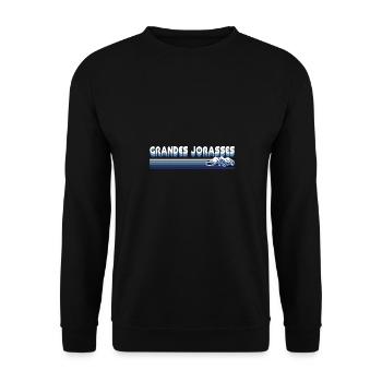 Grandes Jorasses Design – Legend of - Unisex Sweatshirt - black - Front - Alina (178cm) & Michal (187cm)