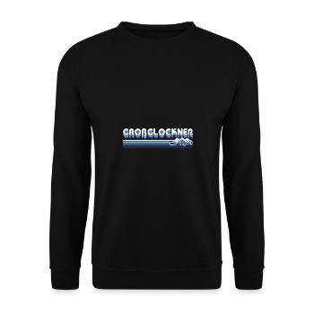 Großglockner Design – König der Alpen - Unisex Pullover - Schwarz - Vorne - Alina (178cm) & Michal (187cm)