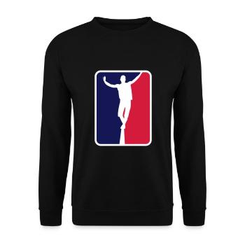 Chemise cool slackline haute corde avec logo sport - Sweat-shirt Unisexe - noir - Devant - Alina (178cm) & Michal (187cm)