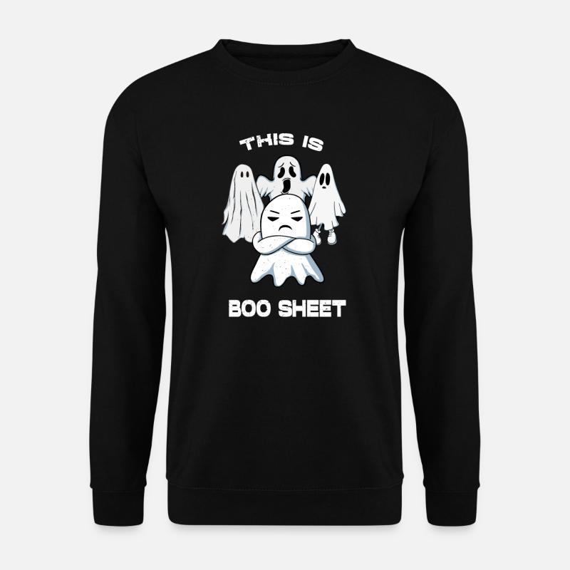 DAS IST BOO SHEET HALLOWEEN GHOSTS - Unisex Pullover - Schwarz