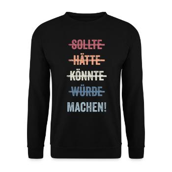 Sonniger Tag am Strand - Unisex Pullover - Schwarz - Vorne - Alina (178cm) & Michal (187cm)