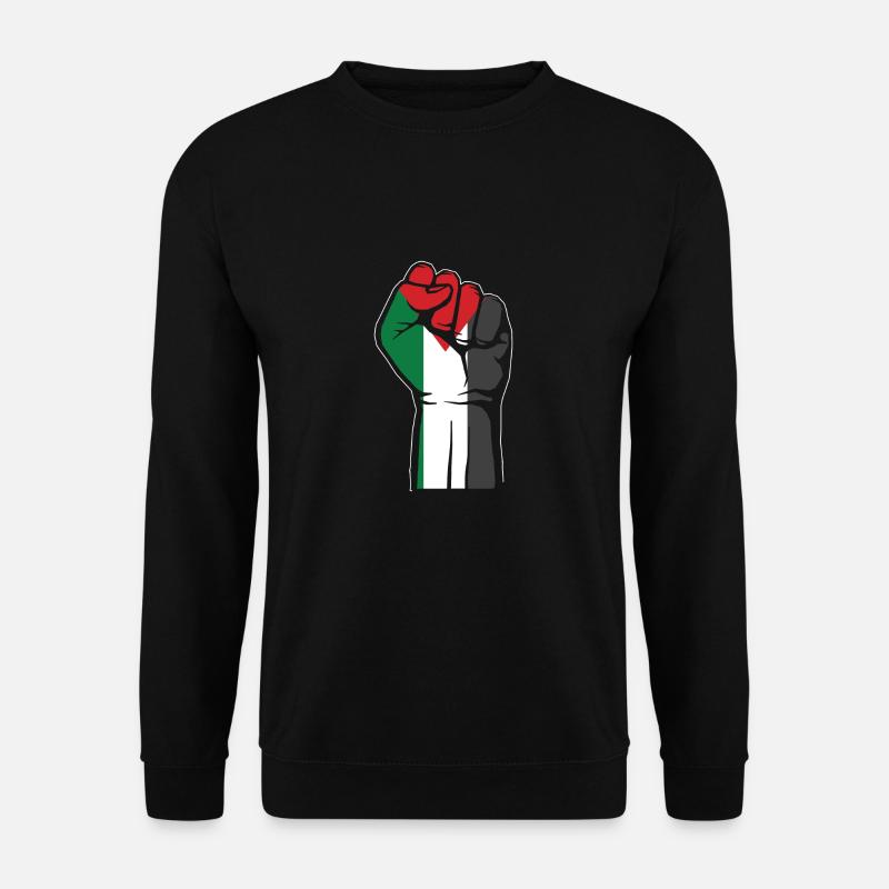 Palästina Faust Geschenk Gaza Streifen Patriot - Unisex Pullover - Schwarz
