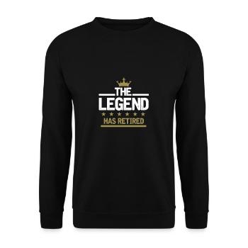 Une légende est une idée cadeau à la retraite - Sweat-shirt Unisexe - noir - Devant - Alina (178cm) & Michal (187cm)