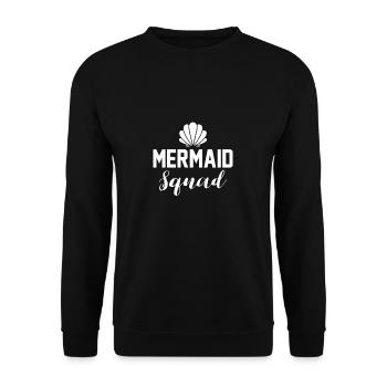 Cadeau de fête de poule sirène JGA - Sweat-shirt Unisexe - noir - Devant - Alina (178cm) & Michal (187cm)