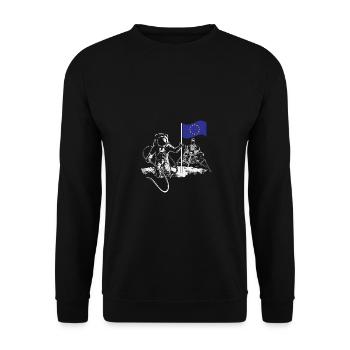 Europa Apollo Mission - Unisex Pullover - Schwarz - Vorne - Alina (178cm) & Michal (187cm)